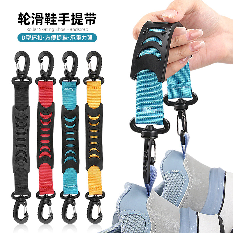 Amazon Shoes Morning Ice Equipment Outdoor Lightweight Portable Load-bearing Shoes sneaker Hanging Buckle Roller Skate Shoes Portable Red