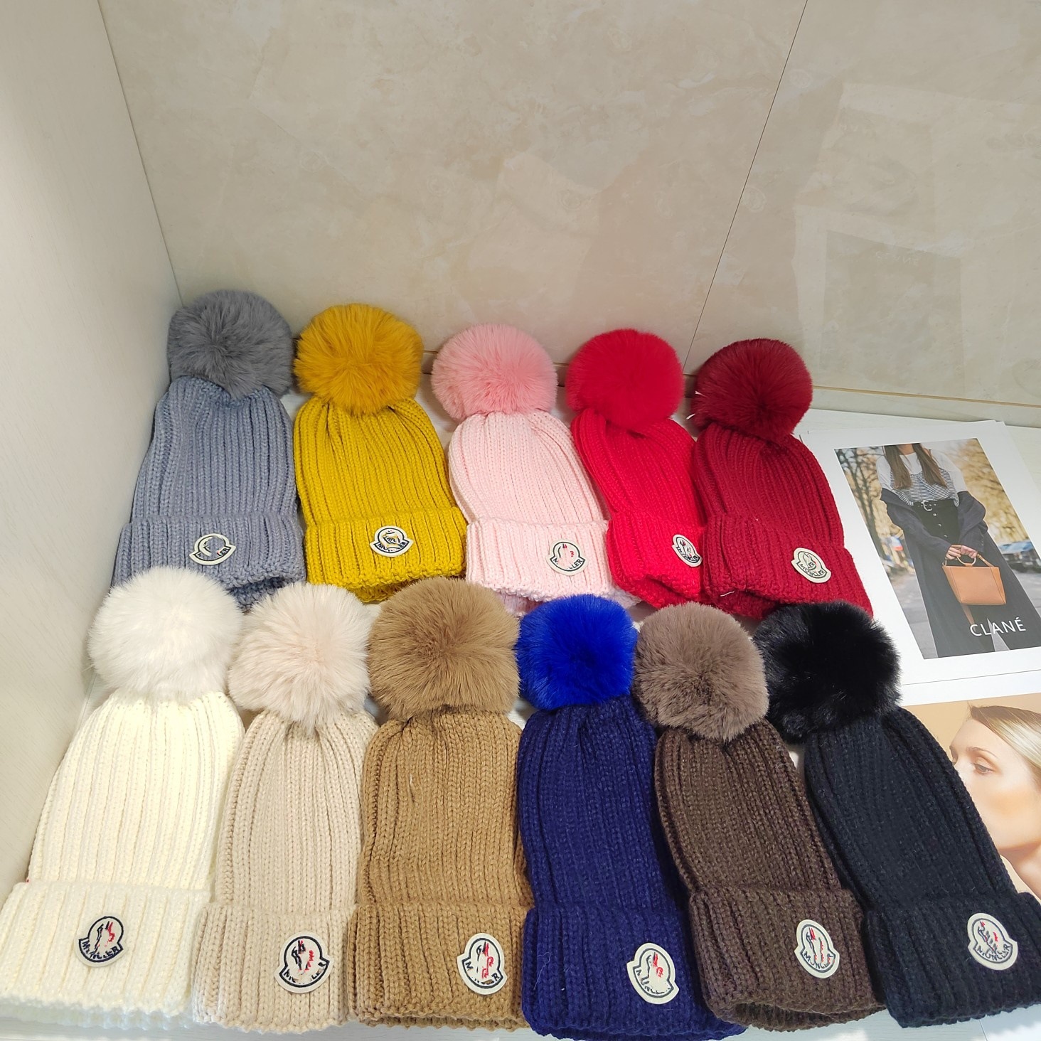 Autumn and Winter m Brand Knitted Hat with Pom-Pom for Cross-Border Trade, Unisex Versatile Wool Hat for Outdoor Warmth and Cold Protection QC-foto från 1688 på Qualit.ly