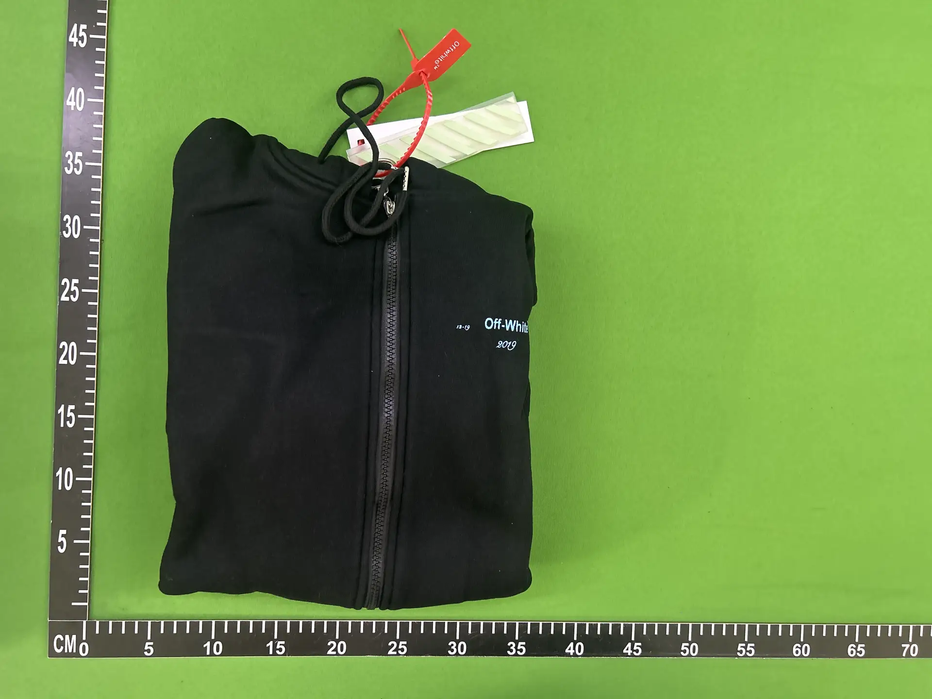 OFF-WHITE Black Zip Hoodie 2019