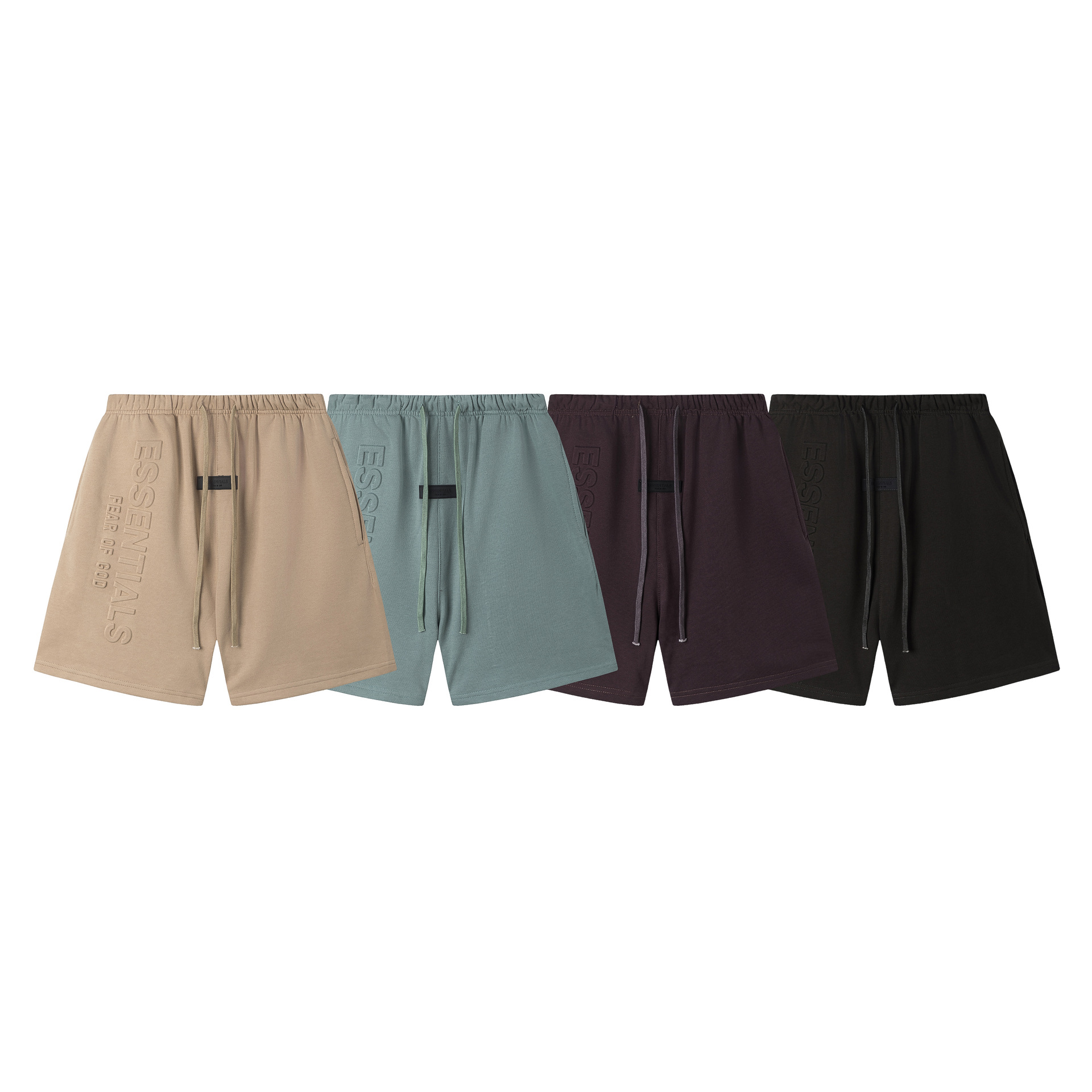Spring and Summer 2025 New American ESS Bump Embossed Letter Casual Sports Shorts Men's and Women's Pants Trendy