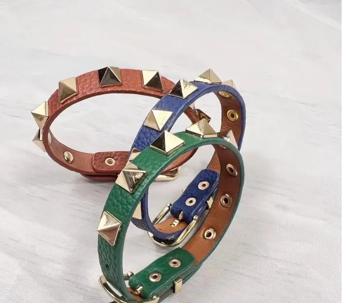 【Atlantis】Europe and the United States punk leather alloy adjustable personalized bracelet collar