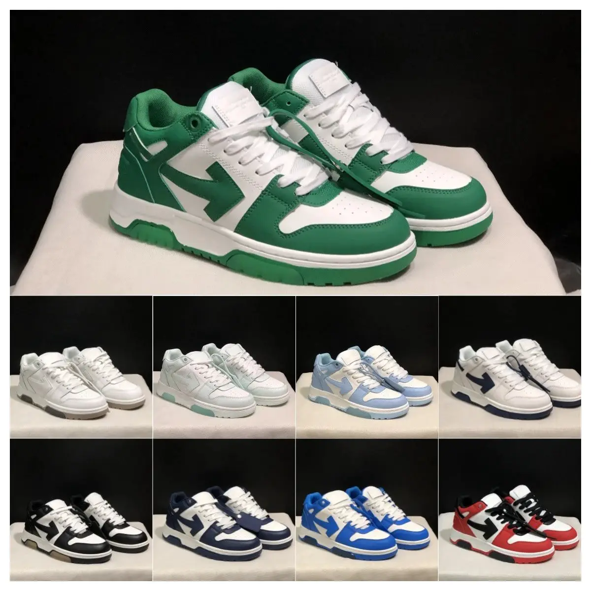 OFF panda white shoes ow arrow fashion casual sneakers