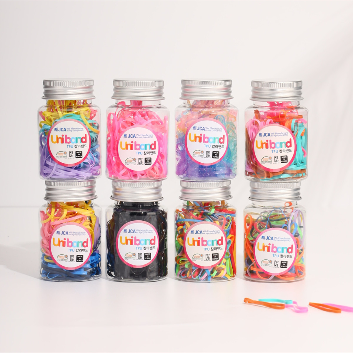 K-Style of Girls Hair Accessories Jac Bottled Uniband Rubber Band Simple Canned Kidsren's Headband Girls Versatile Hair Tie