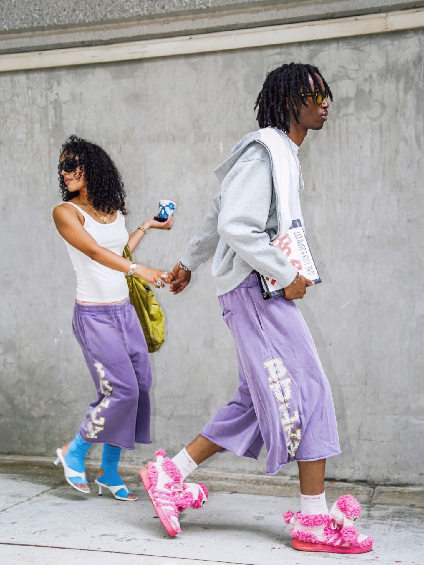 Bully Cross-Border European and American Printed Casual Letter Sweatpants American Retro Unisex Loose-Fitting Cropped Sports Pants