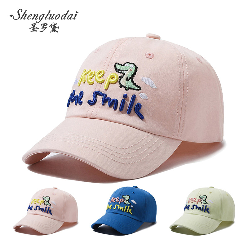 Embroidered Letter Baseball Cap Summer Sun Protection Fabric Hat Children's Hat Boys Summer Cross-Border
