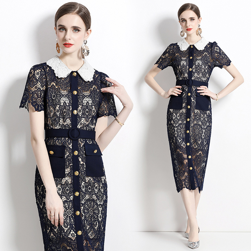 Ladies Elegant dress Lace Slim-Fit Hip Dress