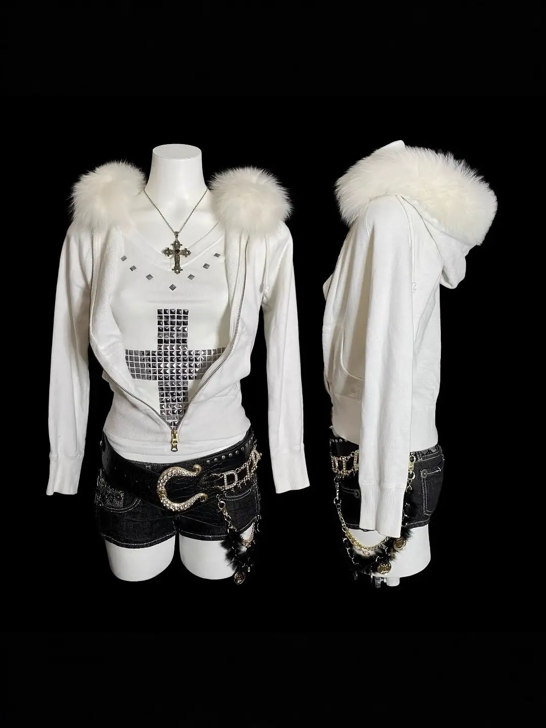 Y2K Subculture New Autumn Cross-Border Gothic Slim Fit Versatile Fashion Girl Style Hoodie Wholesale