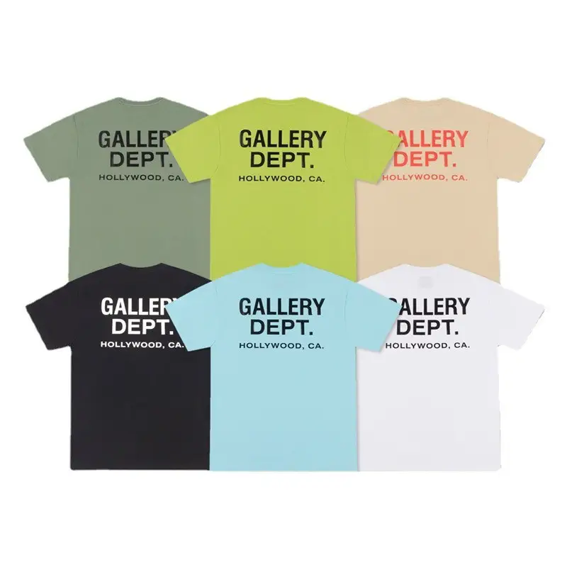 GALLERY DEPT Basic Multicolor Niche American Style High Street Trendy Brand Loose All-match Men's Summer FOG Short-sleeved T-shirt