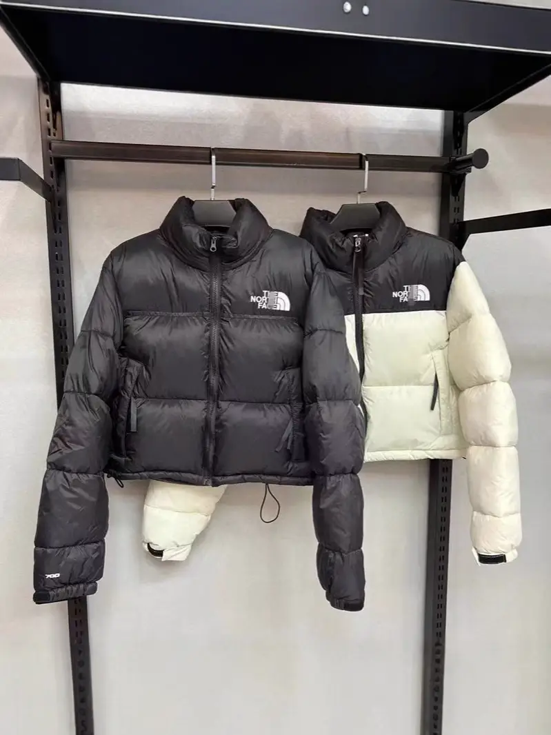 跨境北家肯豆刺绣女士休闲经典高腰短款面包服棉衣外套秋冬季立领