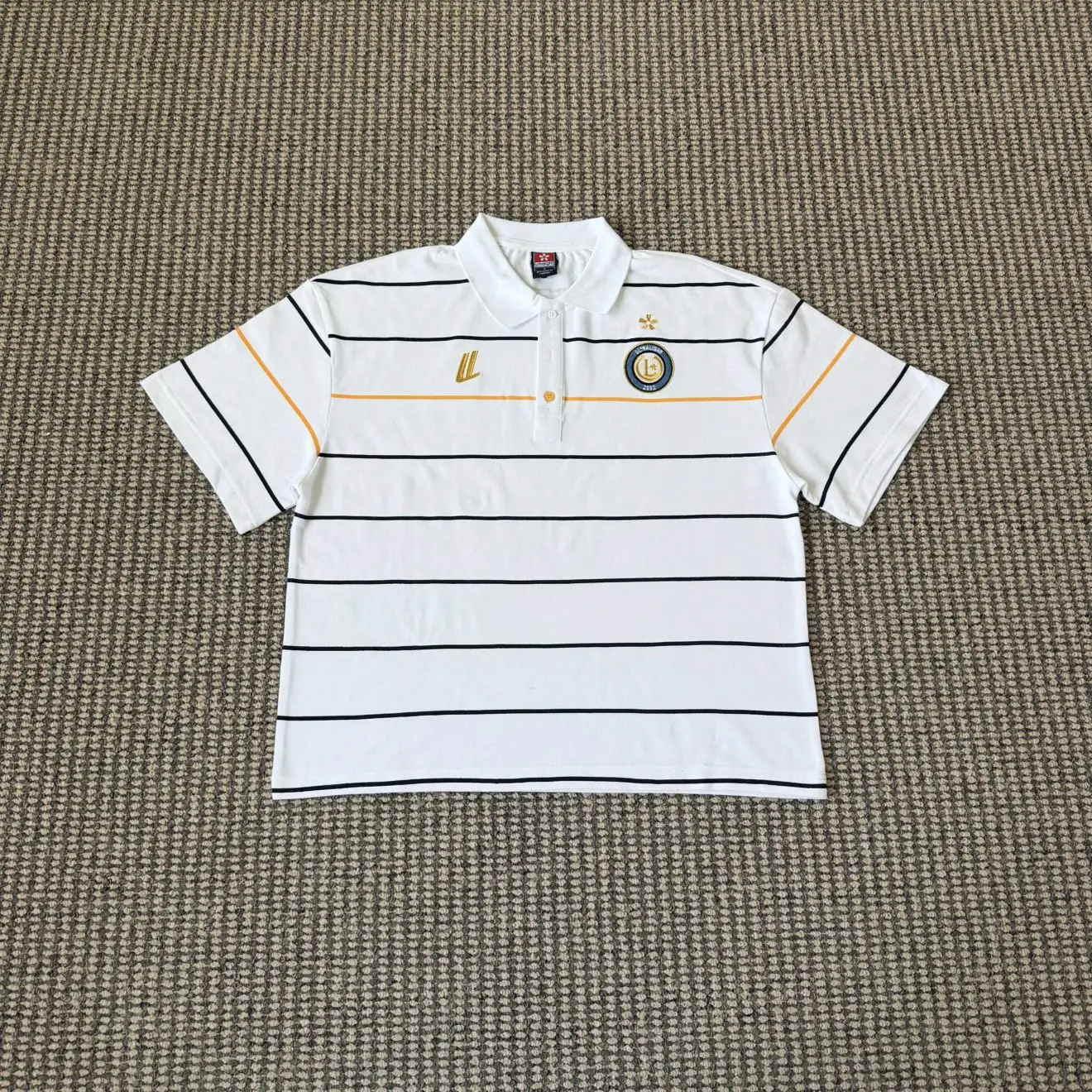 TL-白色条纹polo短袖