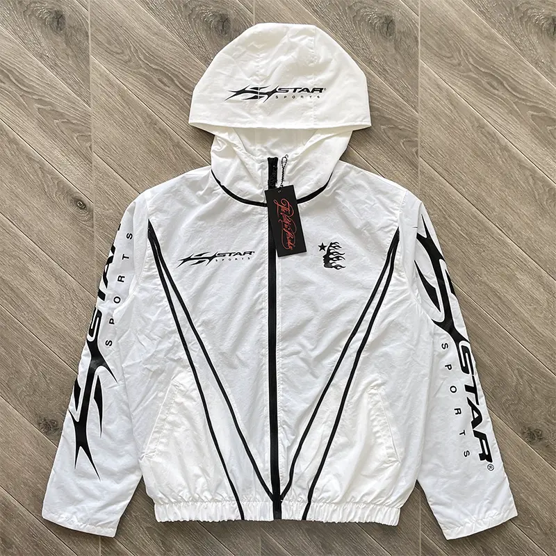 Hellstar Studios Sample Hoodie Patchwork Color Block Casual Windbreaker Sports pants Outwear