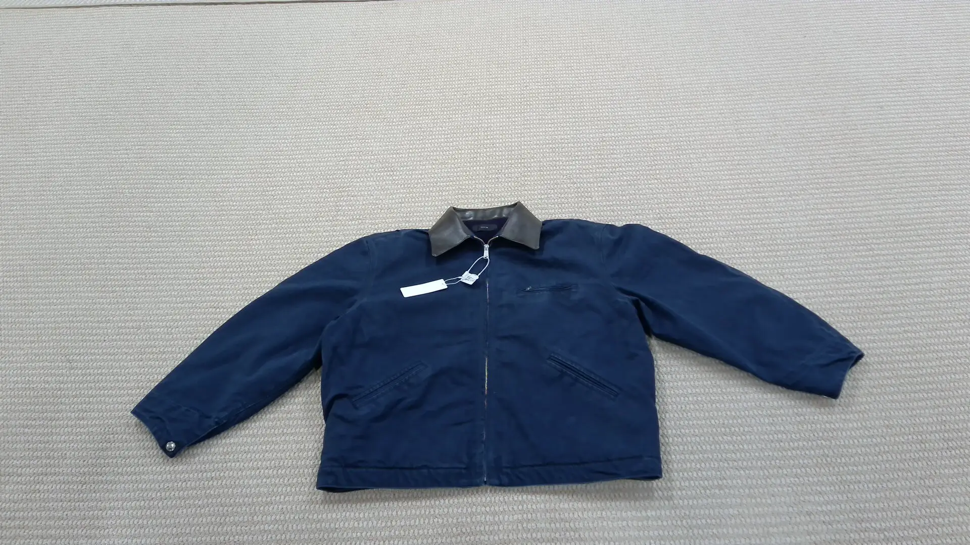 Vujade010-Kirk Canvas Leather Collar Work Jacket, Loose and Versatile, Casual Retro Heavy Autumn Jacket, Trendy