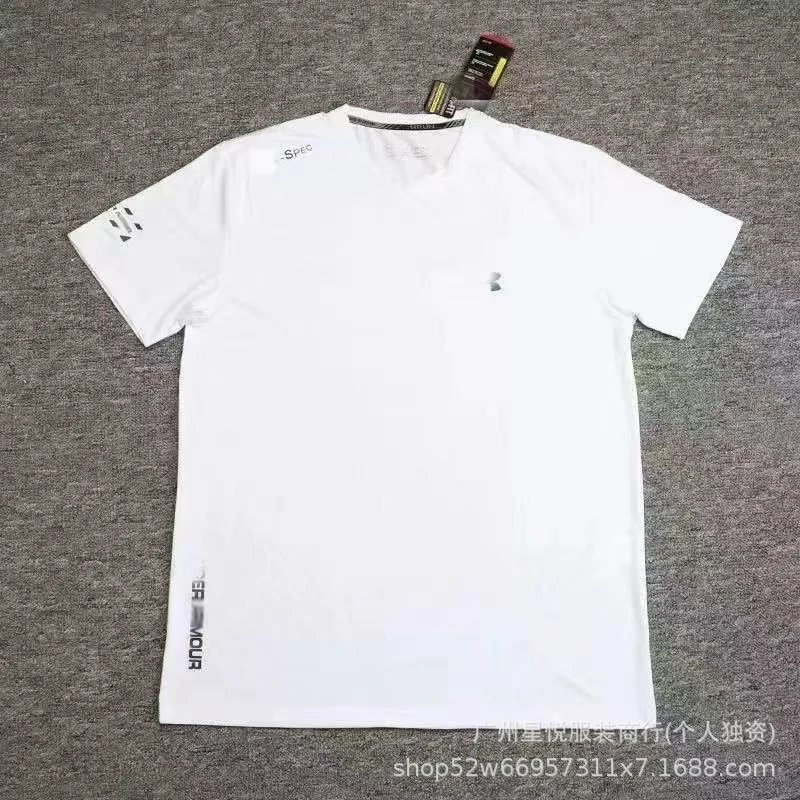 Summer cross-border men's sports quick-dry ice silk T-shirt outdoor training running fitness light large size casual short sleeves