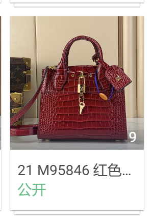 21 M95846 红色(鳄鱼纹)