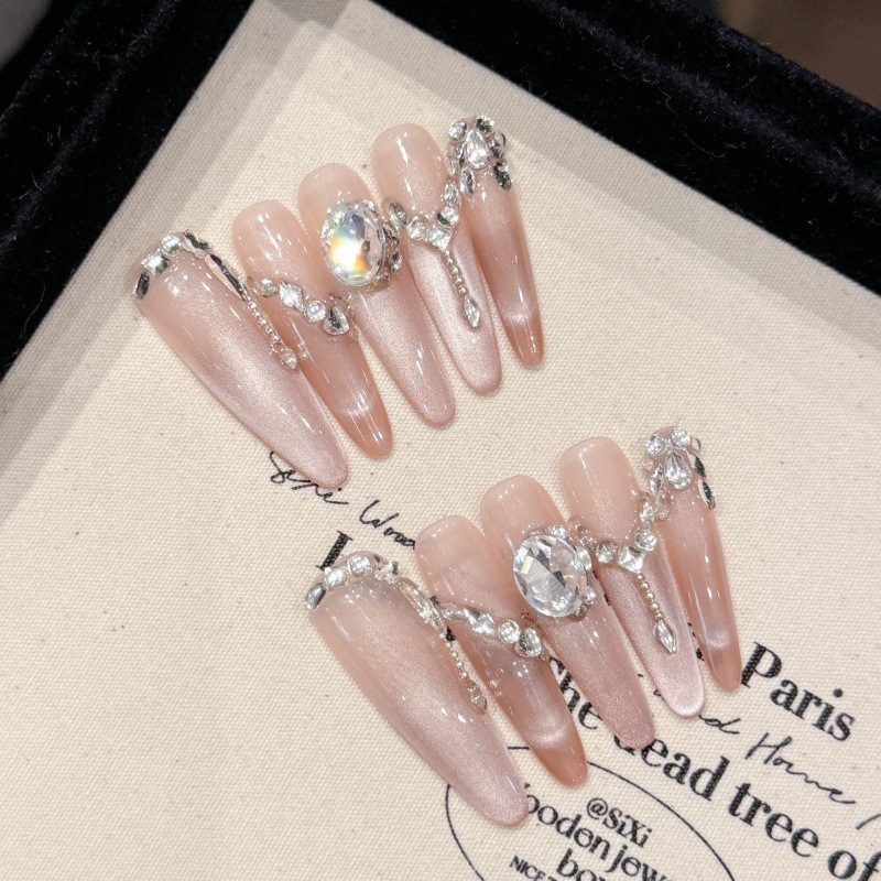 Reckman [pink beauty] hand-made high-quality goods explosions 4.0 wear nail art high-grade nails wholesale