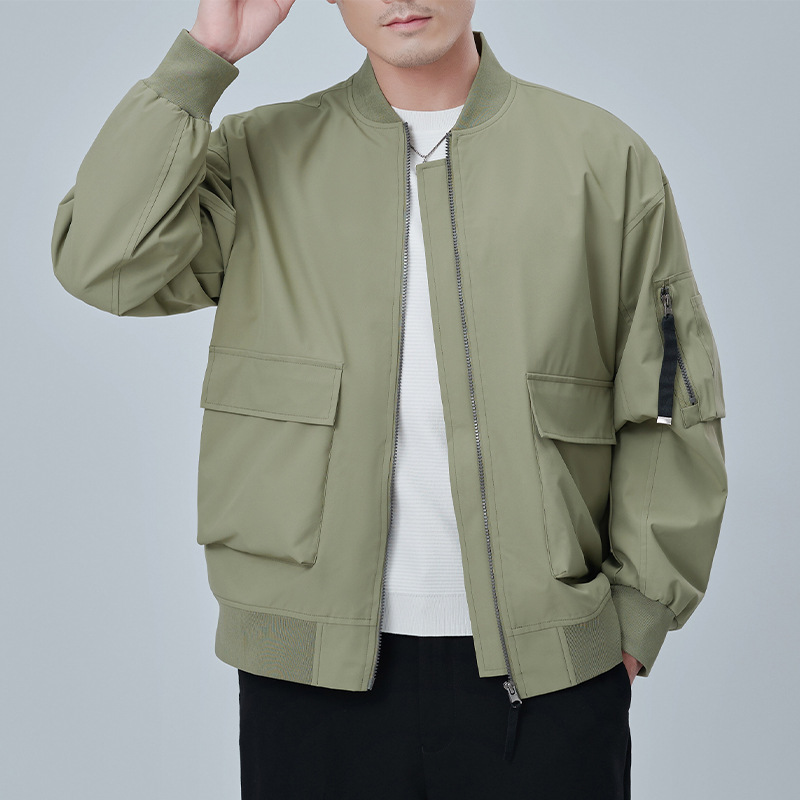 Plus Size Baseball Jacket for Men, Oversized 2025 New Casual Thin Spring and Autumn Windproof Jacket for Big Guys
