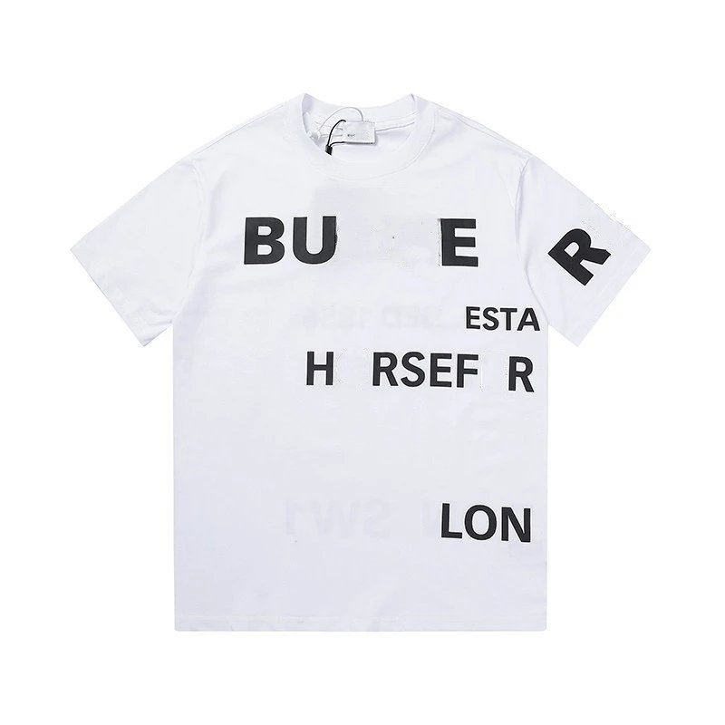 Home 2025 Summer New Casual Letter Printed Pure Cotton Round Neck Short Sleeve T-Shirt for Men and Women Couple B Top