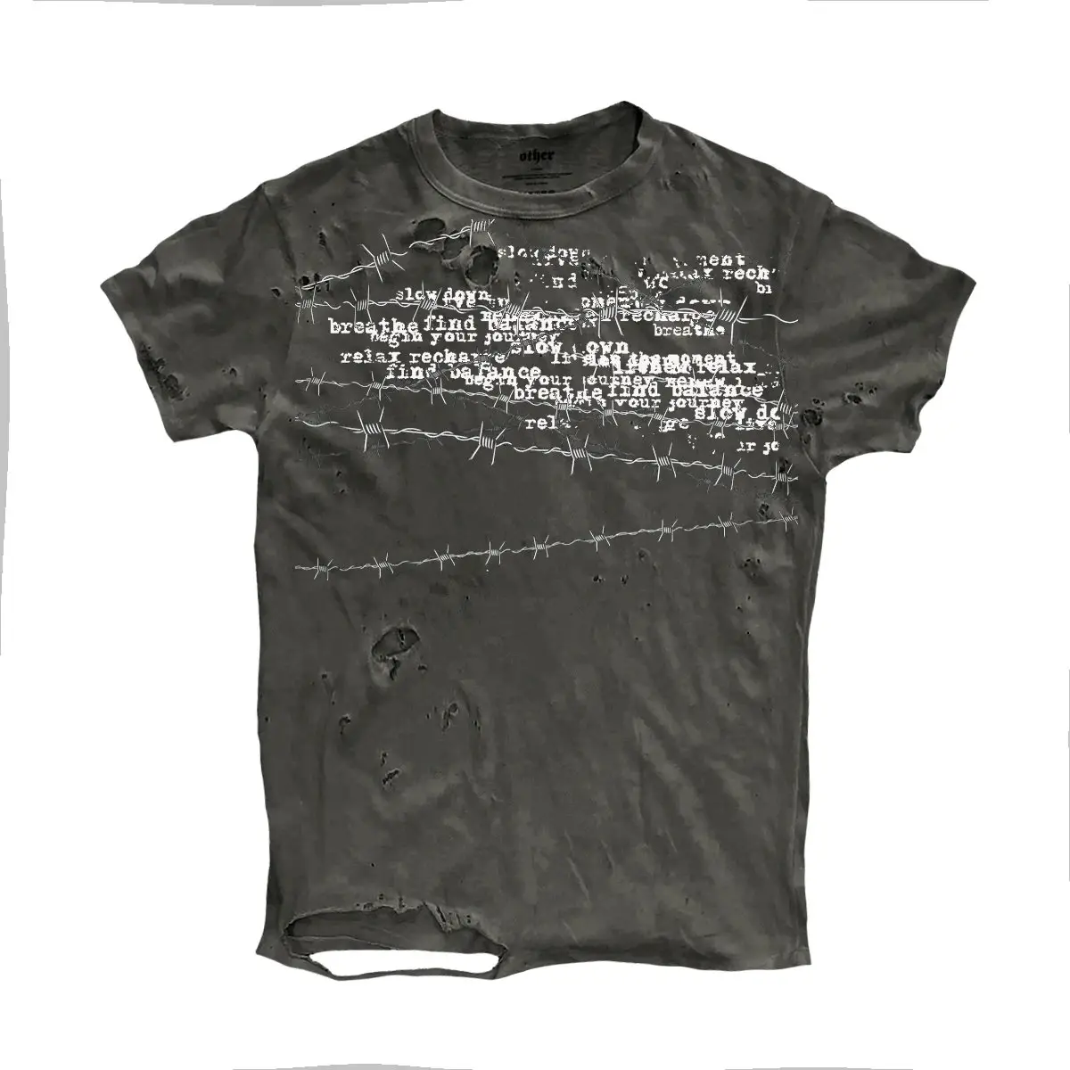 Shizhe Shibu Dark Punk Heavy Metal Short Sleeve Punk Personalized T-Shirt Ootd Top Rock Avant-Garde