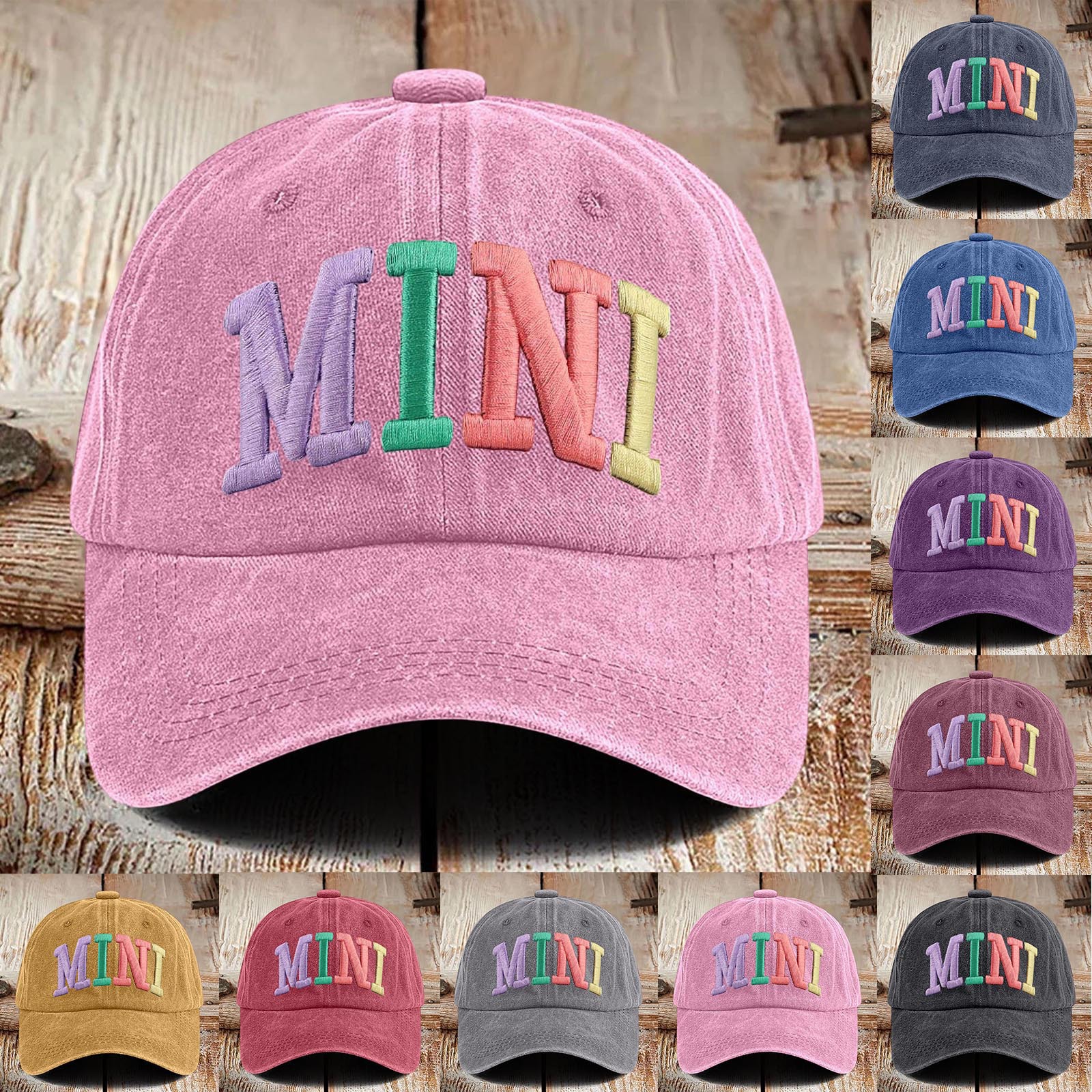 Cross-Border Washed Cotton Printed Hat, Vintage Dad Hat for Men, Retro Foreign Trade Baseball Cap, Popular Soft-Top Sun Hat