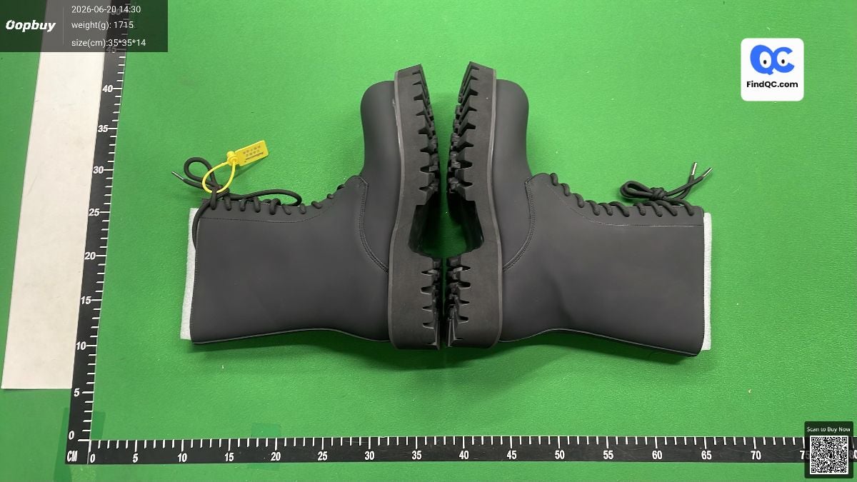 【Yijia】Unique Paris Mickey Derby Boots High-Top Martin Boots Men's Round-Toe Black Boots Thick-Soled Big-Toe Boots — foto QC 3