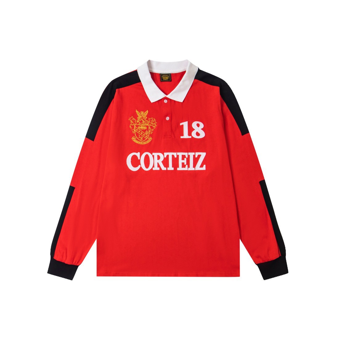 Corteiz Lapel Shirt Long-Sleeved Jersey European and American Stars Same Style Hip-Hop Rap Casual Loose Street Versatile