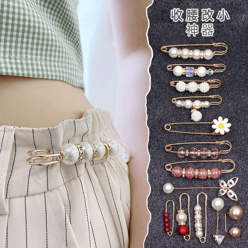Anti-slip Brooch Korean Waist Change Small Pin Waist Waist Tight Artifact Corsage Silk Towel Buckle D211