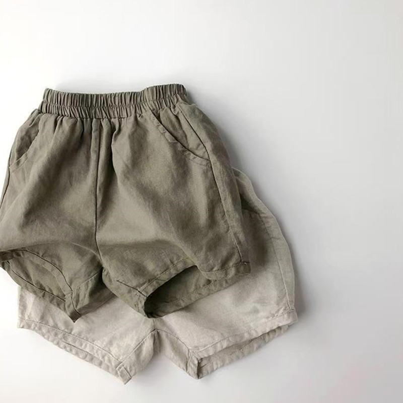 Summer Boys and Girls Shorts Baby's Western Style Children's Personality Trendy Japanese Style Cotton and Linen Mori Style Internet Celebrant Fashionable Retro Hot Pants