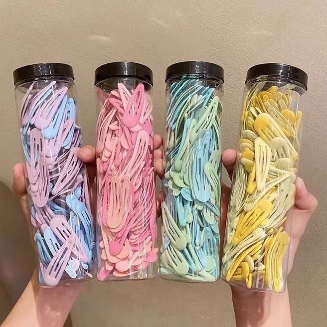 Yiwu Market Children's Hair Clips 2026 Early Spring Dopamine Colorful Bb Clips for Girls Side Fringe Hair Clips Non-Marking Hairpins