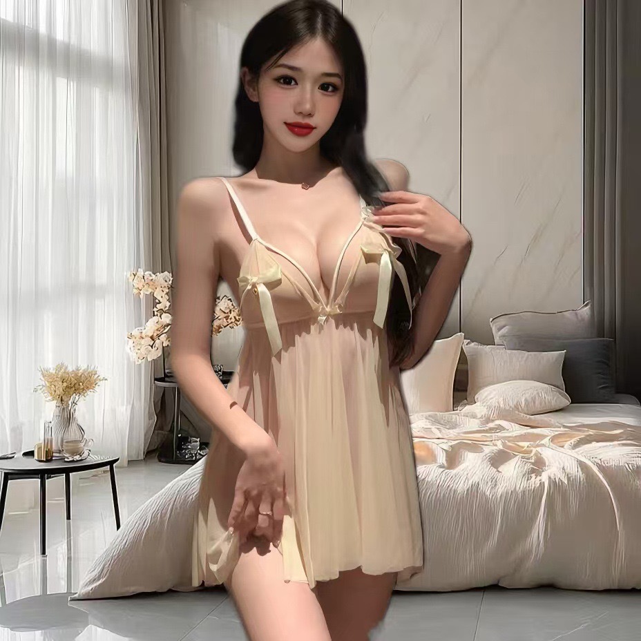 Butterfly Pure Desire Rear Strap Midnight Chest Bell Strap Perspective Nightdress Sex Lingerie Sexy Exposed Chest Bare Hip Free