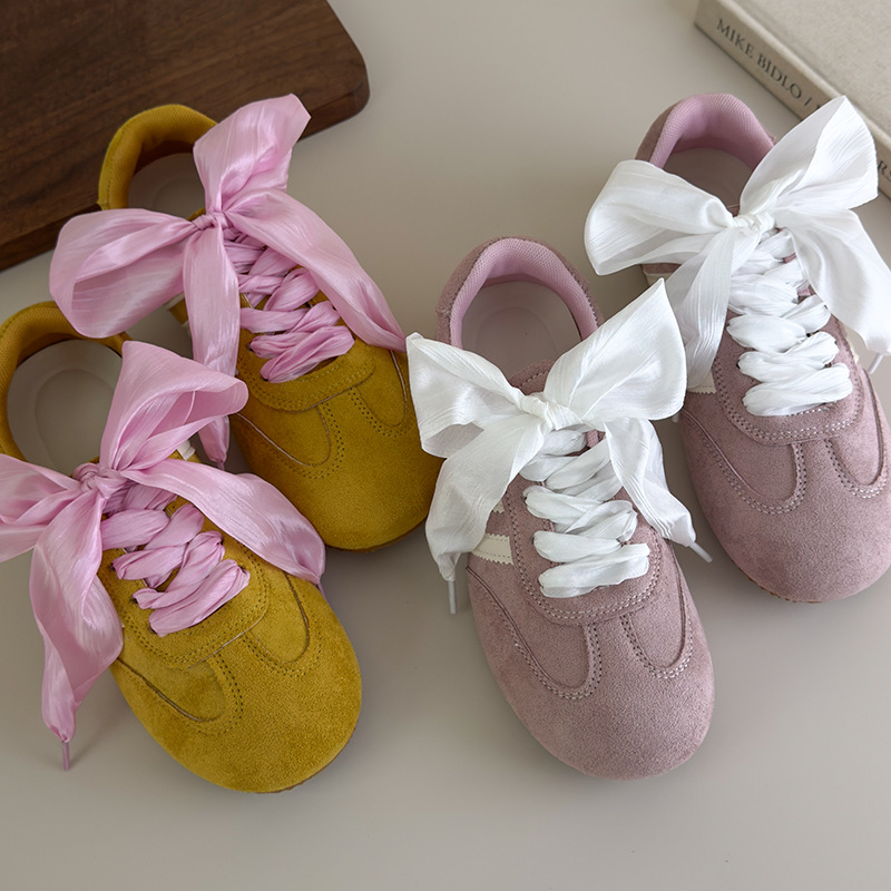 Sweet Ribbon Shoelaces Organza Chiffon Yarn Colorfulful Lace Ballet Style Sneakers Canvas Shoes Women's Shoelaces