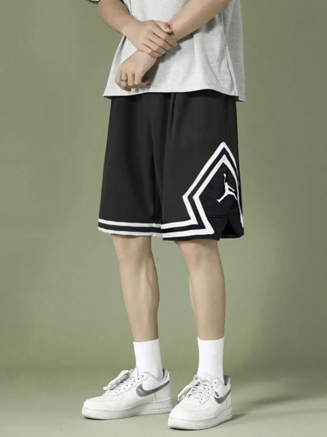 Nike Official Authentic Men's Pants 2025 Spring and Summer New arrival Sports Pants Breathable Casual Aj shorts Five-Point Pants