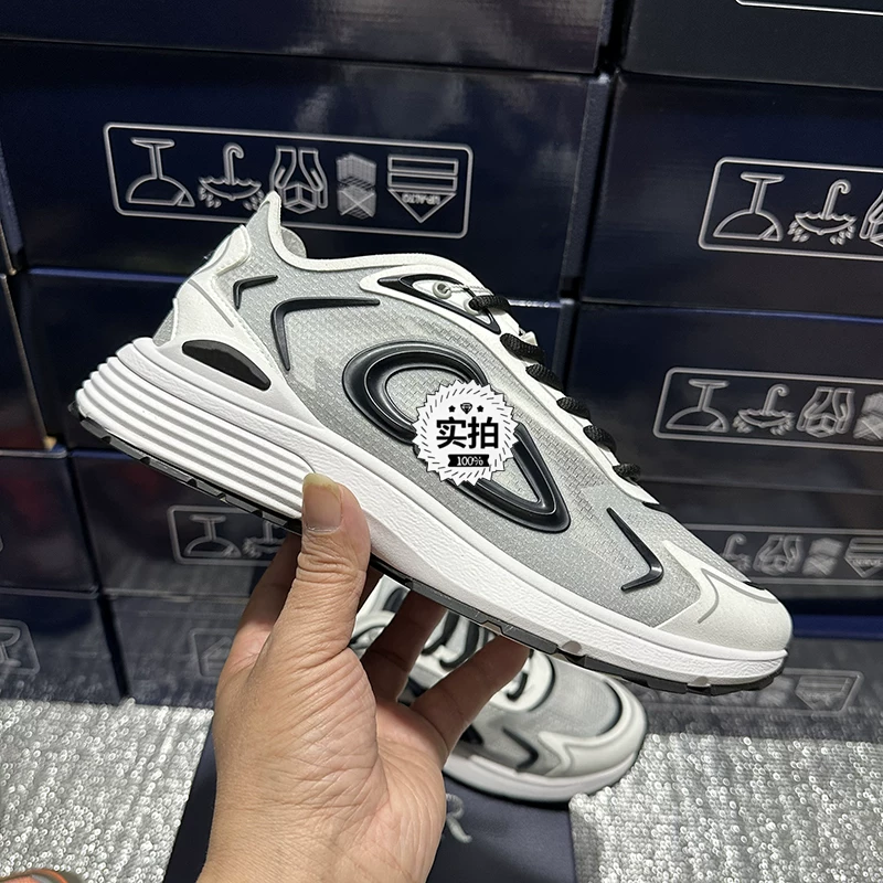2026 New European and American Trendy Shoes, Internet Celebrity Running Sports Shoes, Dropping Glue B30 Versatile Casual Thick Bottom Dad Shoes, Men's Shoes