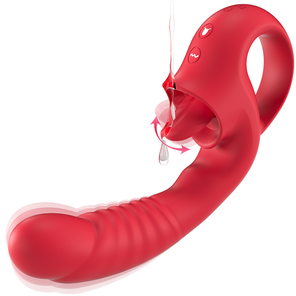 Cross-border new color-inducing vibrator 1 generation tongue licking 10 frequency vibrator female masturbation adult supplies wholesale generation
