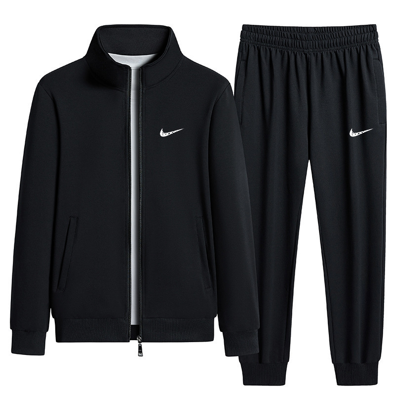 Autumn New Sports and Leisure Suits for Men, Stand-Up Collar Cardigans, Sweatshirts, Trousers, Fitness Suits, Two-Piece Cross-Border Men's Clothing