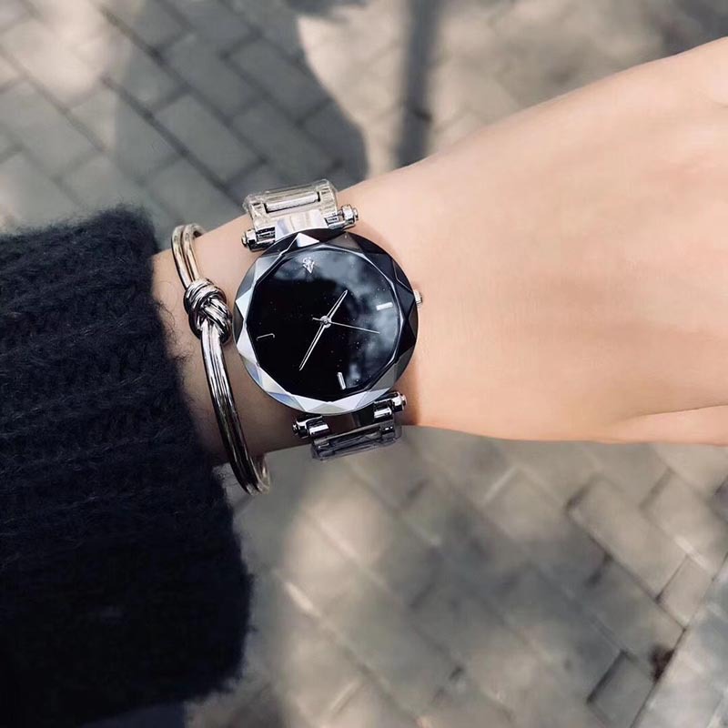 Micro-Business Popular Diamond-Shaped Mirror Waterproof Fashionable Women's Dijia Stainless Steel Quartz Watch Dropshipping Watch