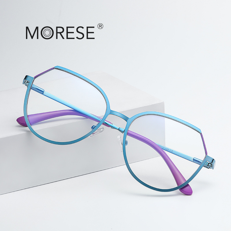 Personalized anti-blue light glasses frame polygonal ins style Brazil candy color metal glasses spring women's spot 3034