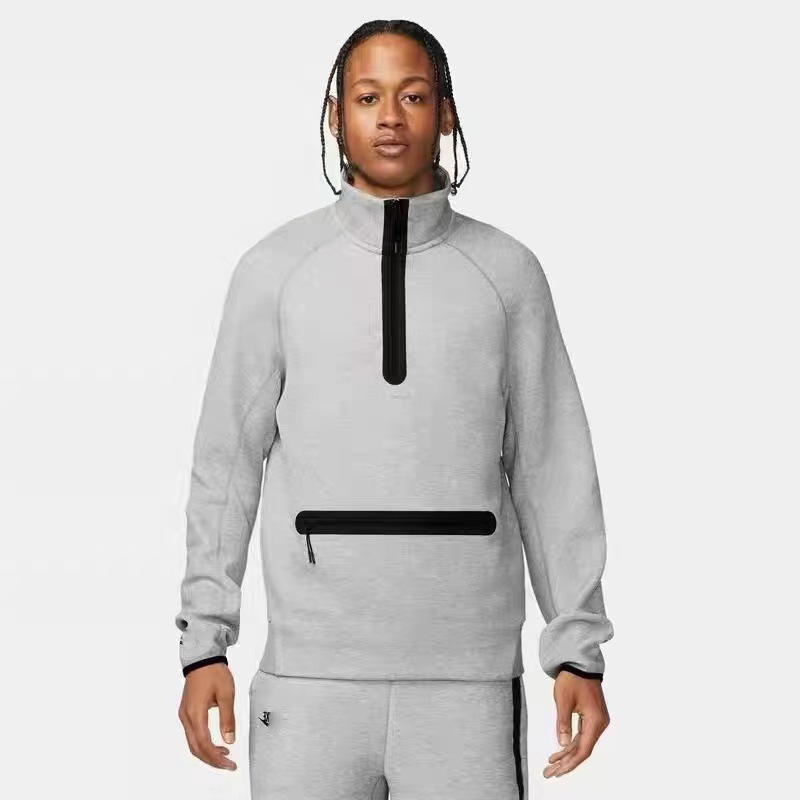 Men's and Women's Sweatshirt and Sweatpants Set, Knitted Casual Set, Half-Zip Loose Sports Pullover with Stand Collar, 7998 Cotton QC-foto van 1688 op Qualit.ly