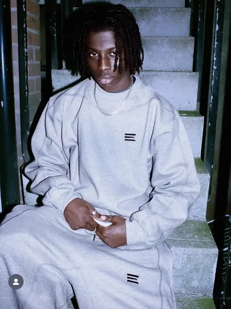 Kroen Embroidery Basic Sports Top Kroen Embroidered Pullover Sweatshirt and Sweatpants Suit
