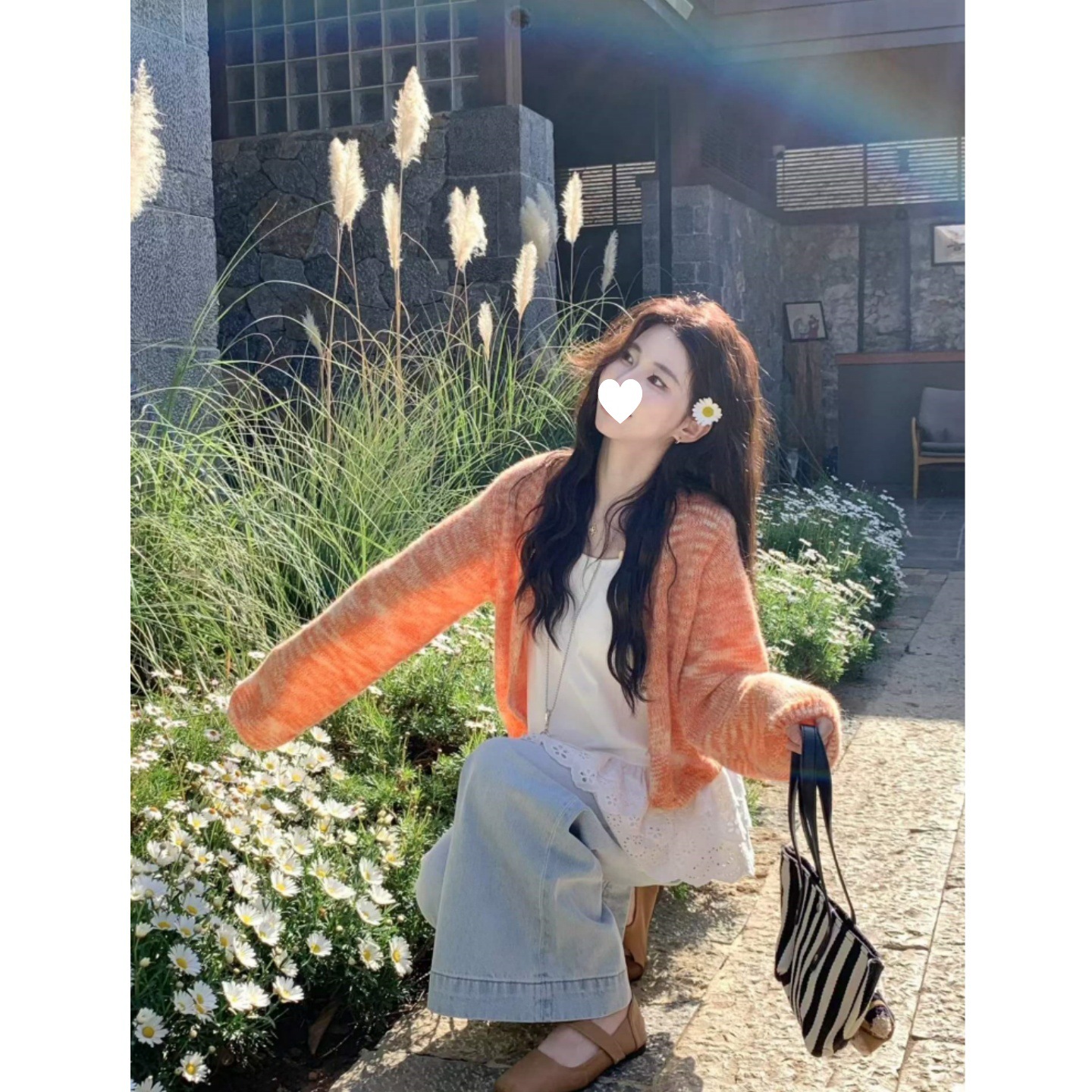 Korean-Style Gentle Style Colorful Mohair Knitted Cardigan for Women, New Spring Fashion Sweater Coat
