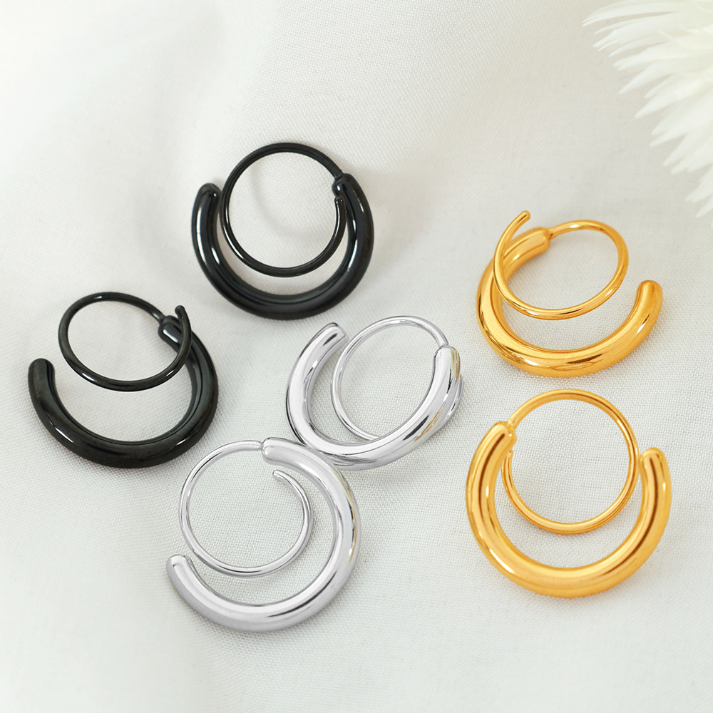 Fresh artistic rotating earrings niche design personality new unique minimalist fashion commuter ear jewelry