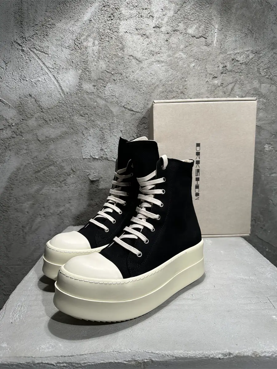 Xuanzhan Brand Ro Dark Multi-Line American Casual Double-Layer Thick-Soled Sneakers, Casual Height-Increasing Sports Shoes, High-Top Canvas Shoes