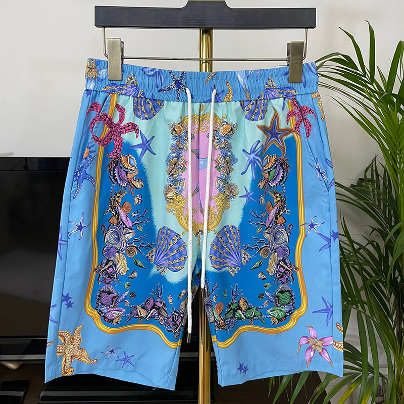 2023 Summer New European and American Cross-border Foreign Trade Fashion Trend Foreign Trade Youth Leisure Digital Printing Beach Pants Shorts