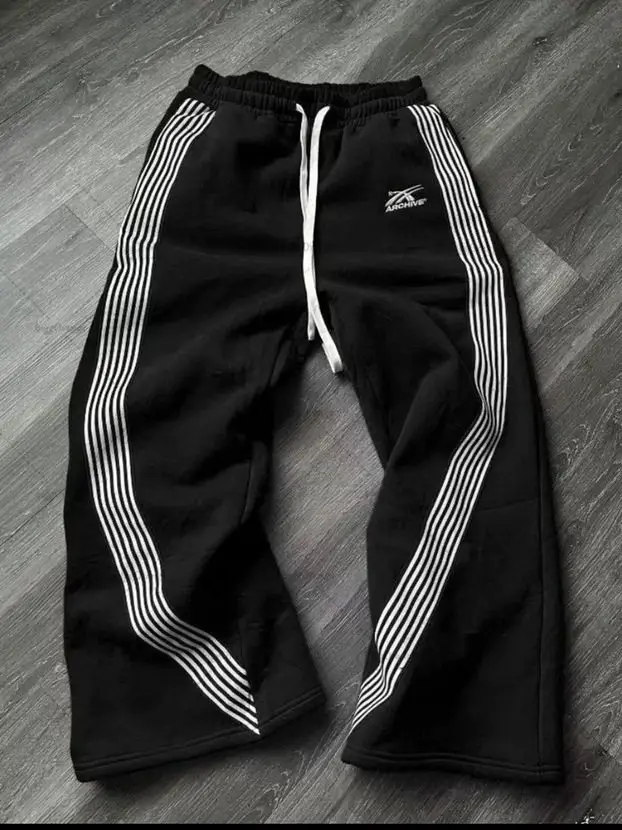 Sweatpants 2025 spring new American skateboarding street Y2K striped sweatpants loose ins high street casual pants tide