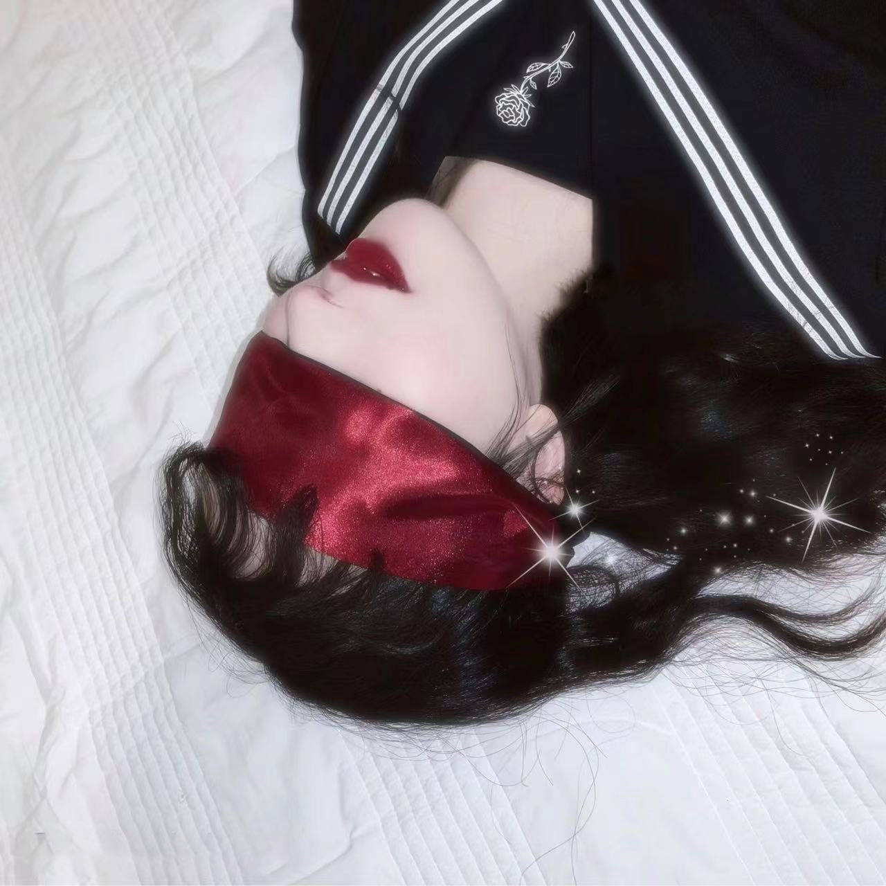 Silk Satin Strap Comfortable Hand Strap Blindfold Blind Cloth Japanese Style Cos Lolita for Couples and Couples