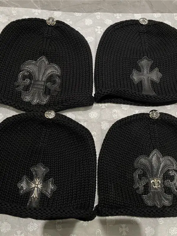 Huakui silver 925 sterling silver accessories ch Crow cold hat cross Fall and winter Heattech Couple hat for men and women