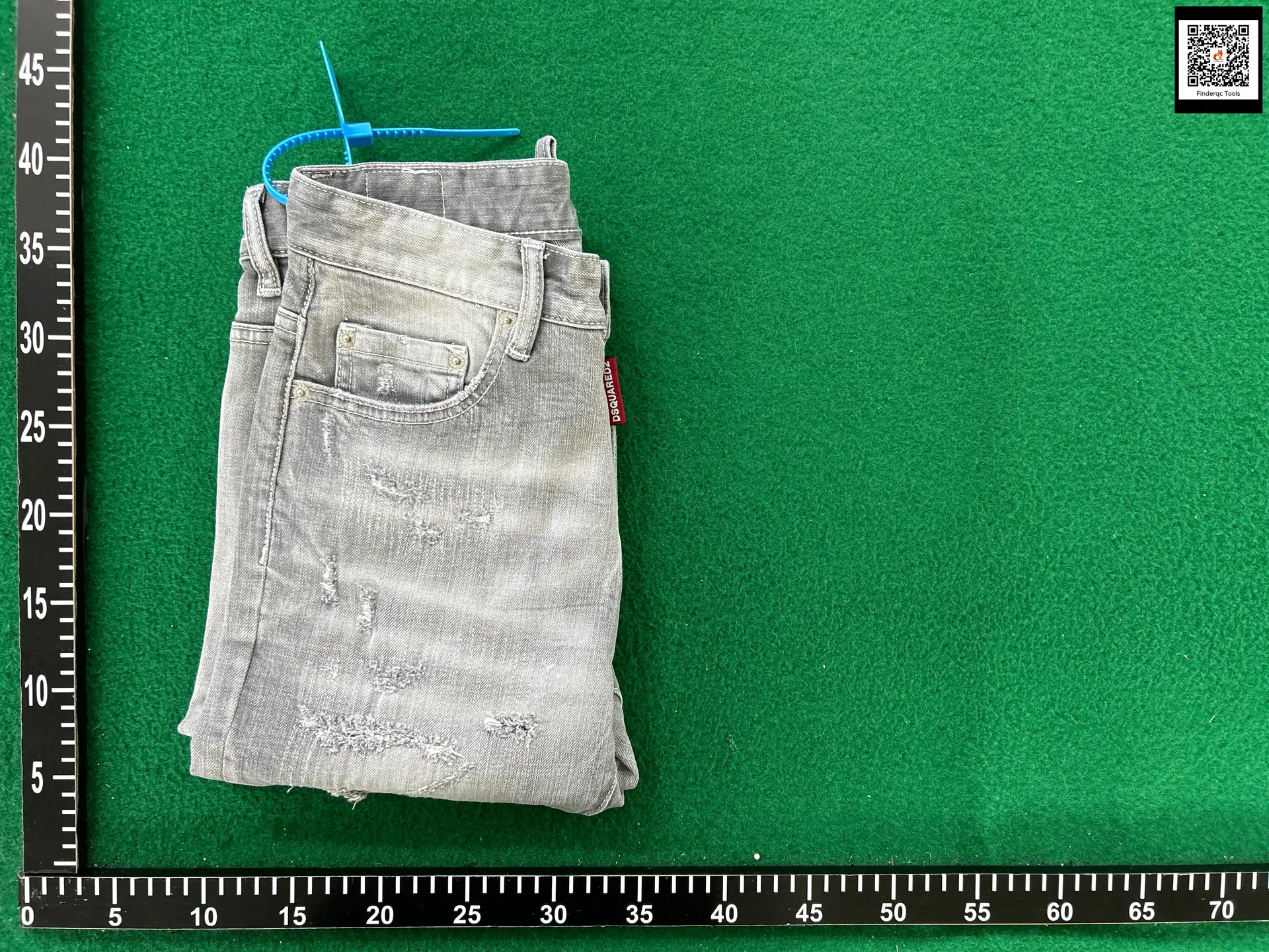 24 Fall and winter All Year Round Denim Men's D2 Stretch silm pants Dsq2 Gray European Station Hole Patch Heavy Industry