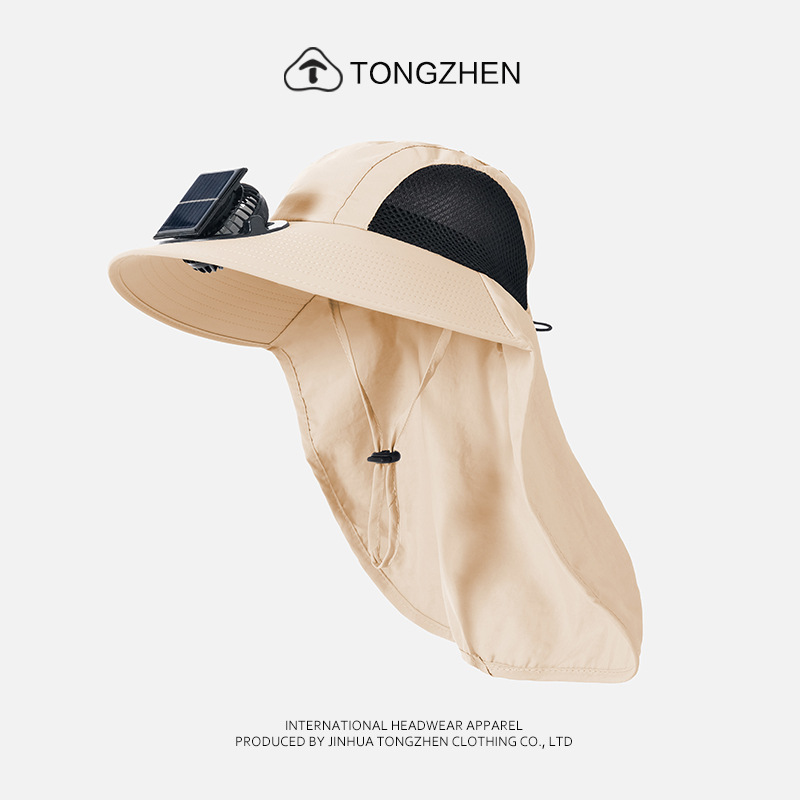 Fan Hat Men's Summer Outdoor Sun Protection Fishing with Electric Fan Dad Hiking Work Solar Fisherman Hat