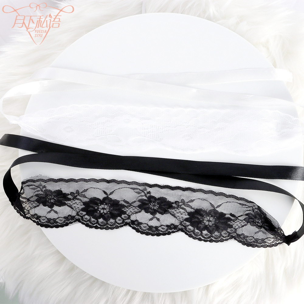 Under the Moon whispering sexy lingerie black sexy lace mask suit hollow lace sexy eye mask mask
