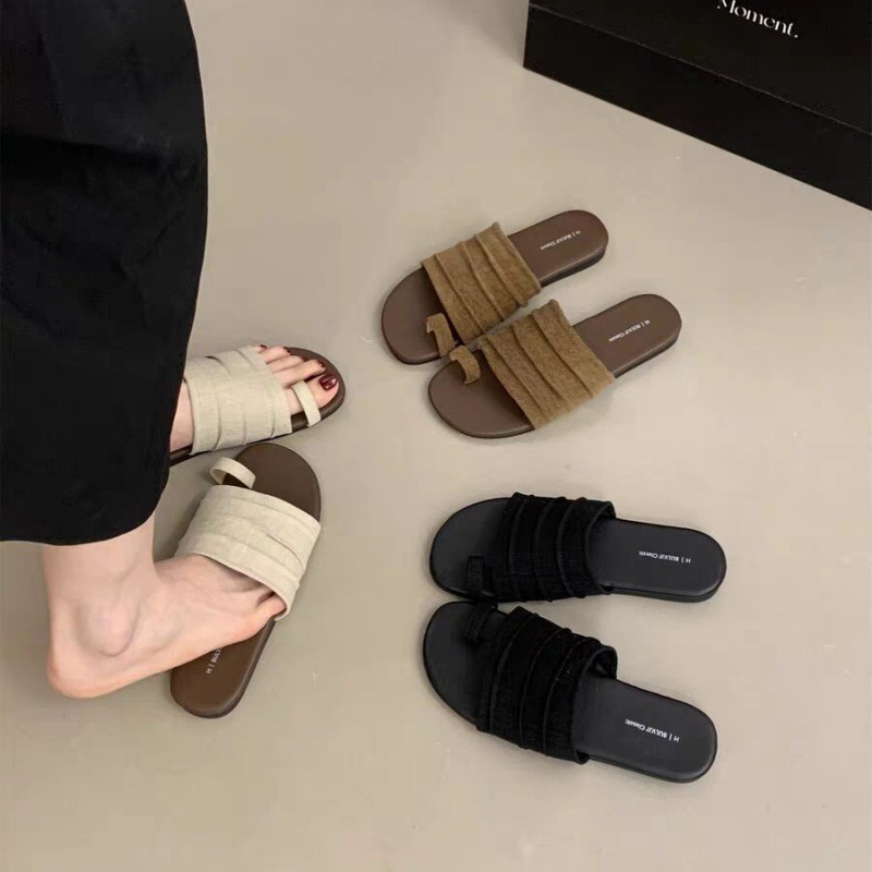 Unique Thong-Toe Flat Sandals for Women, Summer 2026 New Casual Slip-On Roman Style Sandals
