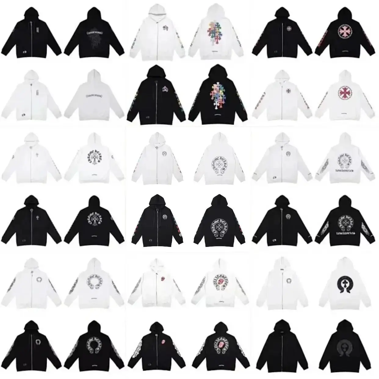 LS99--Italian cross hooded zipper jacket